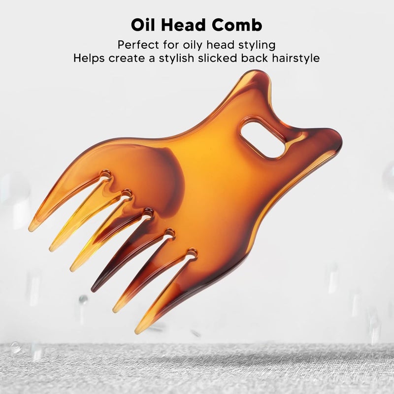 woobles 3pcs Wide Teeth Texture Comb, Wide Tooth Comb Teasing Wet Comb Detangling Shampoo Comb Shaping for Men Boys Salon Barber Hairstylist Comb - Image 3